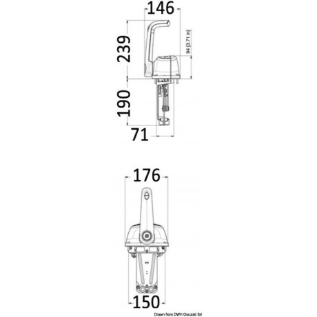 Ручка Газ/реверс  ULTRAFLEX B501H (хром)