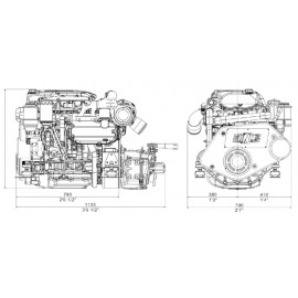 Судовой дизельный двигатель FNM 30HPE 180 л.с. 