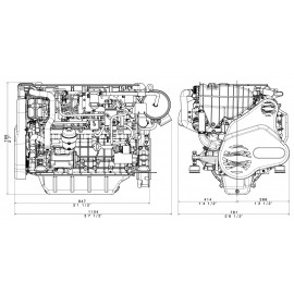 Судовой дизельный двигатель FNM 42HPE 350 л.с. с подготовкой JD