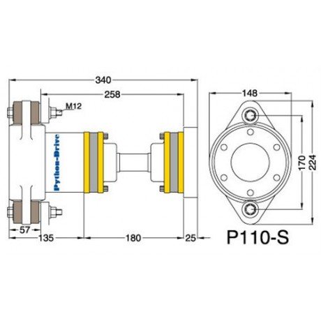 Упорный подшипник PYTHON-DRIVE P110-S