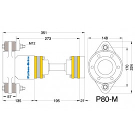 Упорный подшипник PYTHON-DRIVE P80-M
